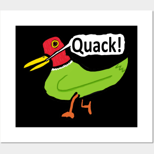 Funny Duck Quacking Posters and Art